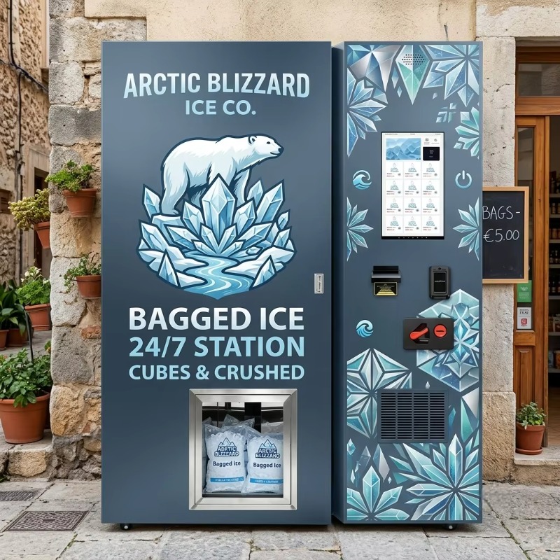 High Capacity 450kg Bagged Ice - Bill Acceptor Vending recension och pris