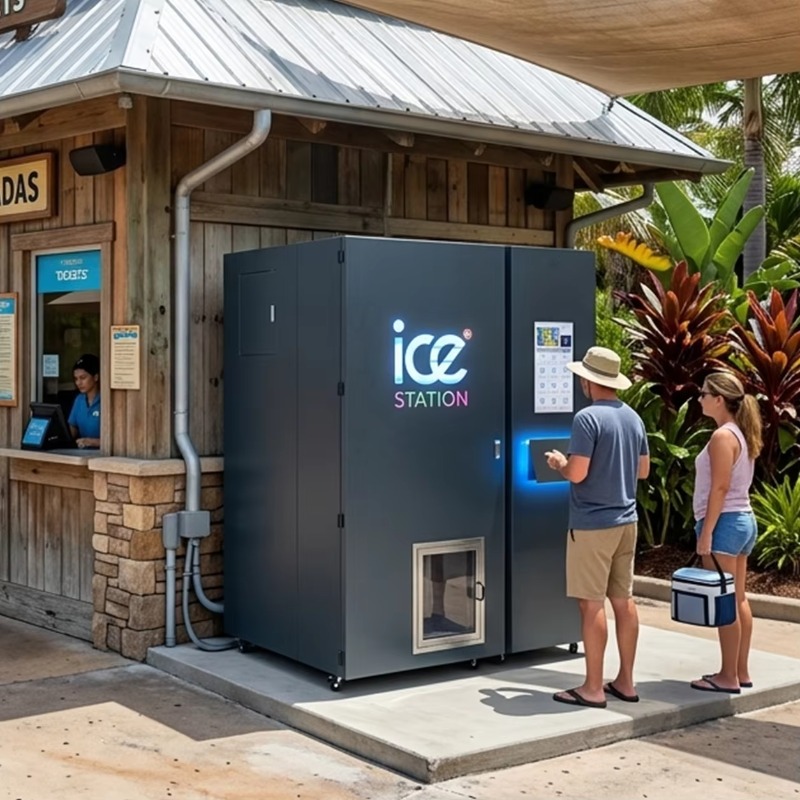 High Capacity 450kg Bagged Ice - Bill Acceptor Vending recension och pris