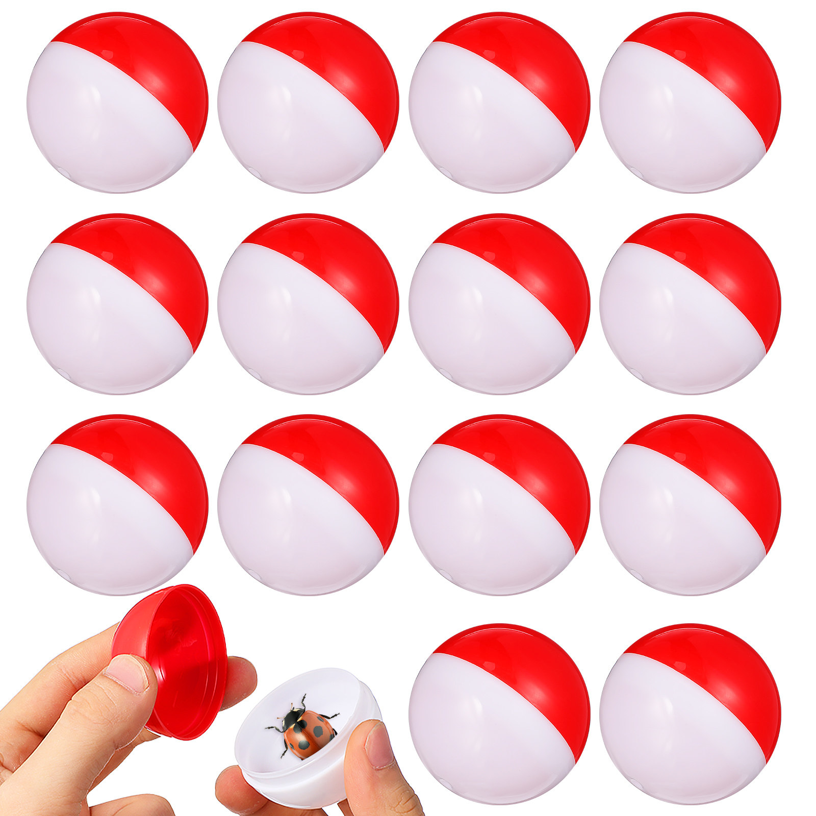 Clear Plastic Egg Capsules 20  - Open Vending Machine recension och pris